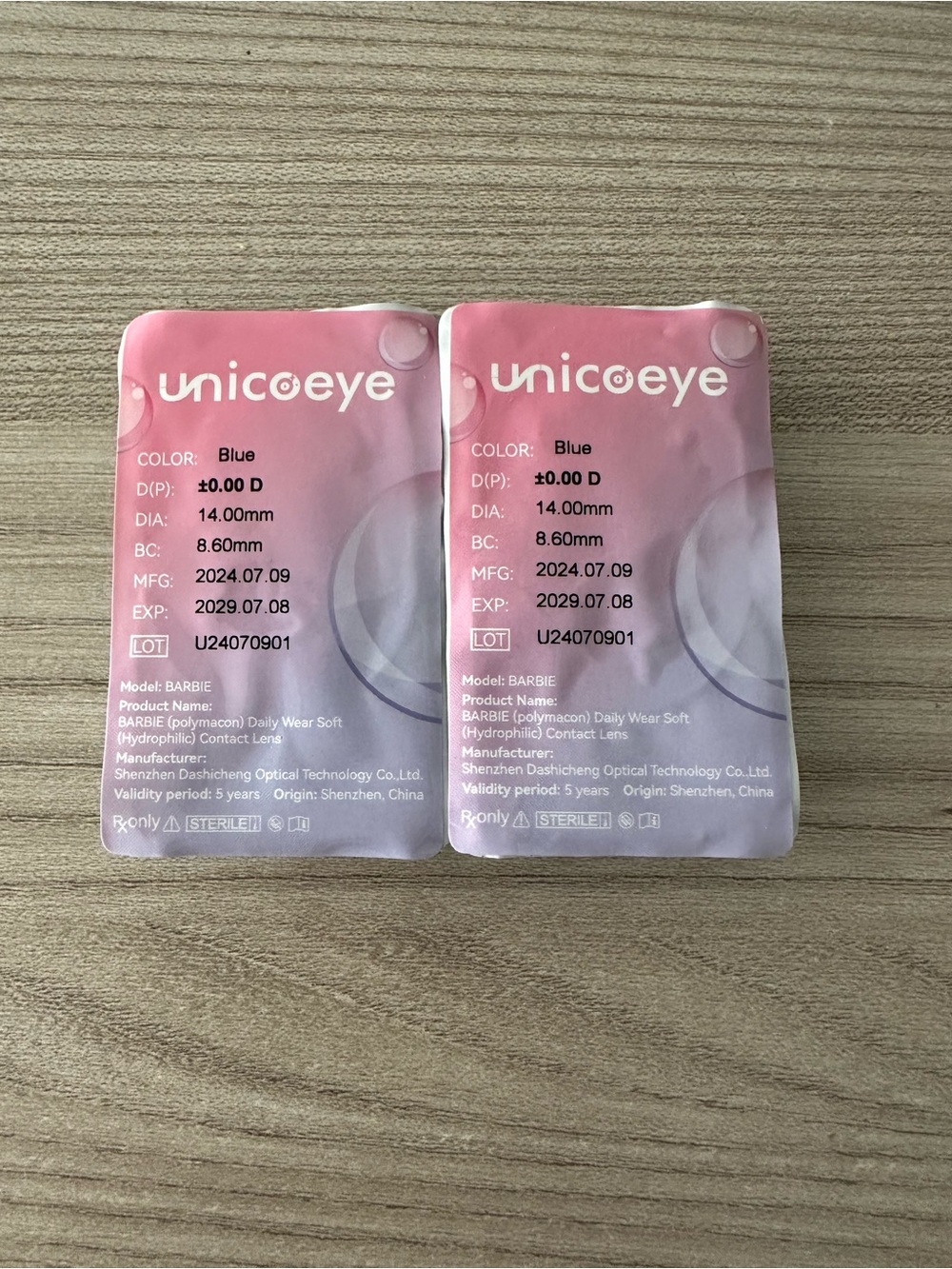 Unicoeye Barbie Daily Wear Soft Lenses - Blue